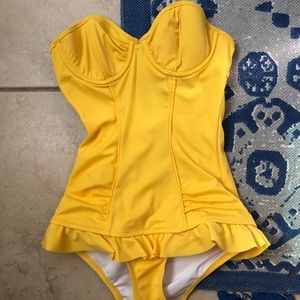 Victoria secret yellow pinup swimsuit